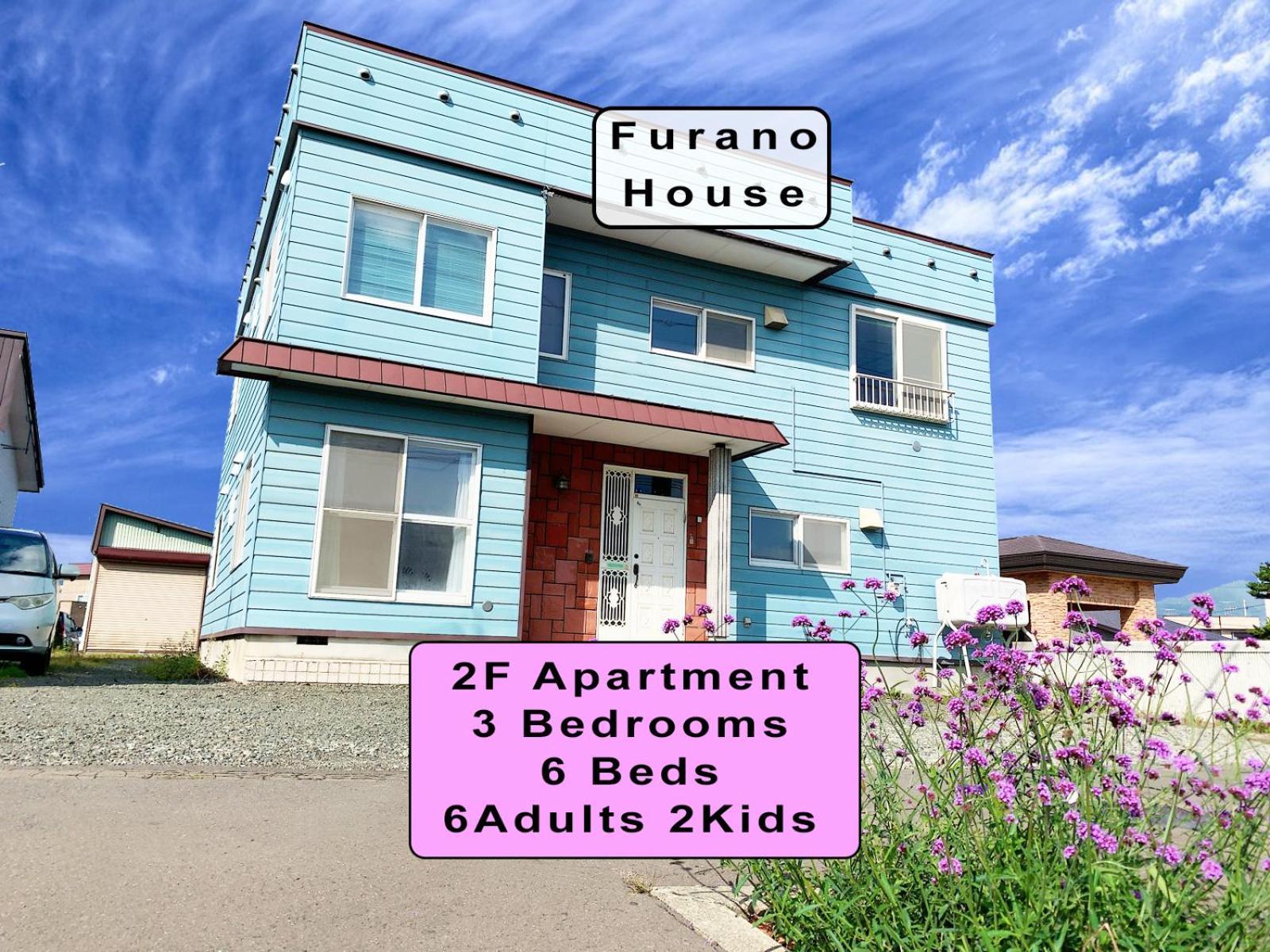 Furano House, Jr Station, 2F Apartment, 3 Bedrooms, Max 8Pp - 6 Adults 2 Kid, Onsite Parking Extérieur photo